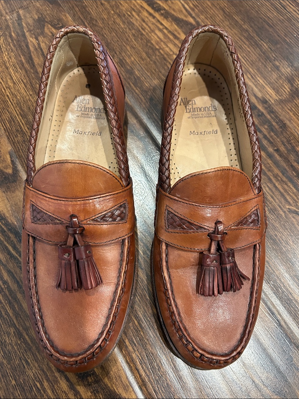 Allen Edmonds Chestnut Brown Leather Tassel Loafers